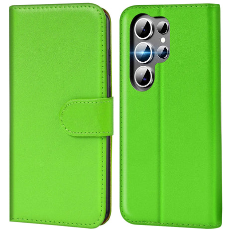 Samsung Galaxy S26 Ultra Klapphülle in Grün mit Kartenfächern und Schutz