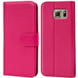 Samsung Galaxy S6 Edge Klapphülle in Pink mit Kartenfächern und Schutz