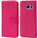 Samsung Galaxy S7 Klapphülle in Pink mit Kartenfächern und Schutz