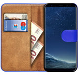 Samsung Galaxy S8 Plus Klapphülle in Blau mit Kartenfächern und Schutz