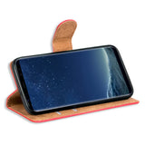 Samsung Galaxy S8 Plus Klapphülle in Rot mit Kartenfächern und Schutz