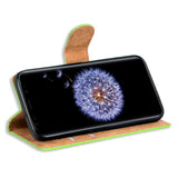 Samsung Galaxy S9 Klapphülle in Grün mit Kartenfächern und Schutz