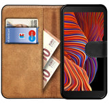 Samsung Galaxy XCover 5 Klapphülle in Schwarz mit Kartenfächern und Schutz