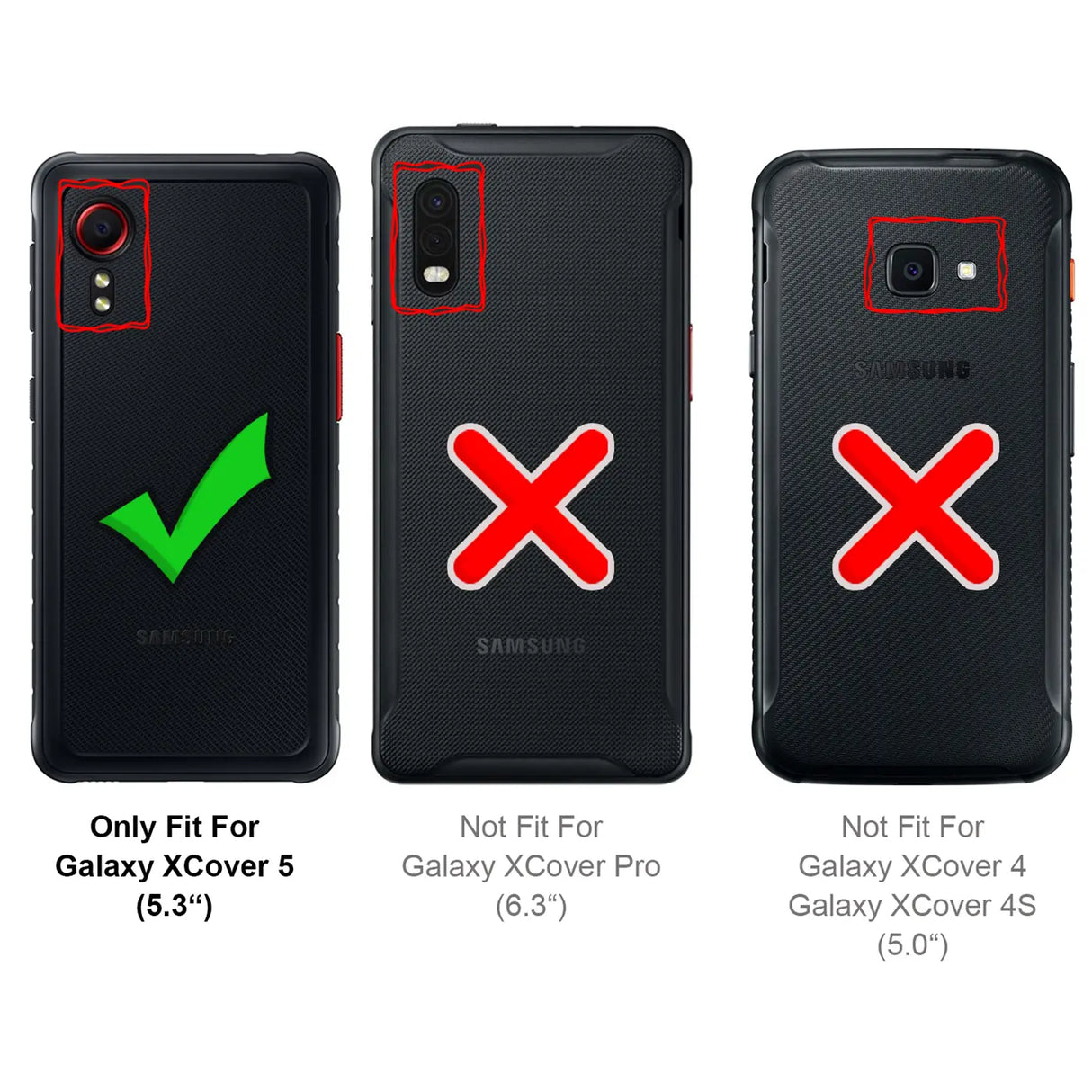 Samsung Galaxy XCover 5 Klapphülle in Schwarz mit Kartenfächern und Schutz
