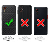Samsung Galaxy XCover 7 Klapphülle in Schwarz mit Kartenfächern und Schutz