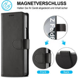 Samsung Galaxy Z FOLD  6 Klapphülle in Schwarz mit Kartenfächern und Schutz