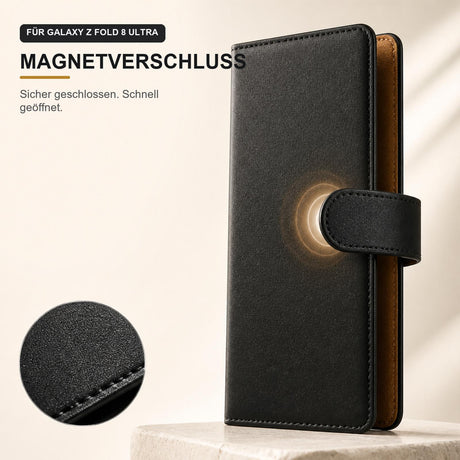 Samsung Galaxy Z Fold 8 Ultra - Klapphülle mit Kartenfächern Schwarz