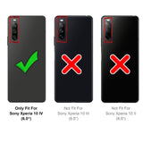 Sony Xperia 10 IV Klapphülle in Schwarz mit Kartenfächern und Schutz