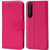 Sony Xperia 1 II Klapphülle in Pink mit Kartenfächern und Schutz