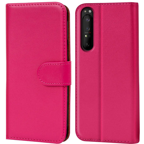 Sony Xperia 1 II Klapphülle in Pink mit Kartenfächern und Schutz