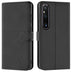 Sony Xperia 1 V Klapphülle in Schwarz mit Kartenfächern und Schutz