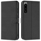 Sony Xperia 5 IV Klapphülle in Schwarz mit Kartenfächern und Schutz