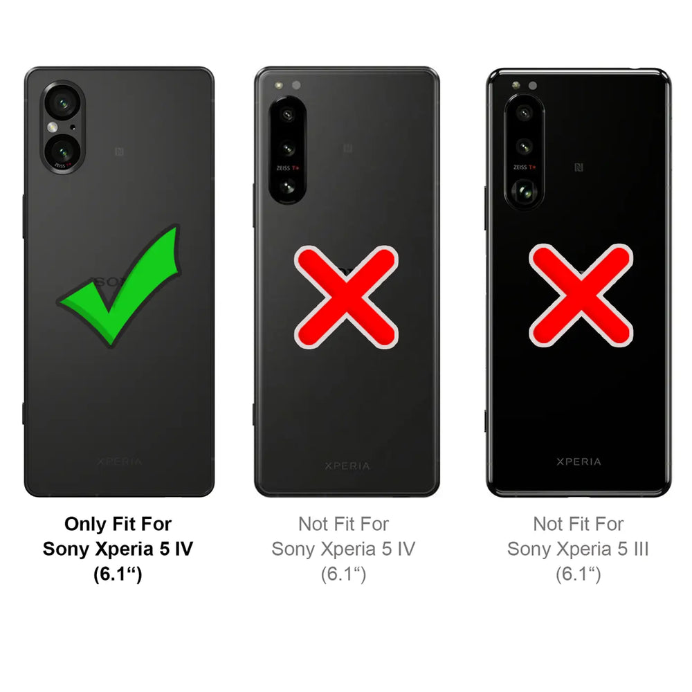 Drei schwarze Smartphones, Rückansicht. Links mit grünem Haken, Mitte/rechts mit rotem Kreuz.