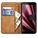 Sony Xperia XZ3 Klapphülle in Schwarz mit Kartenfächern und Schutz