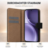 Vivo X300 Pro - Klapphülle mit Kartenfächern Schwarz