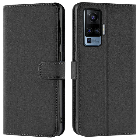 Vivo X51 5G Klapphülle in Schwarz mit Kartenfächern und Schutz