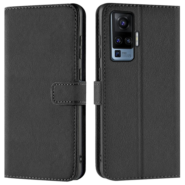 Vivo X51 5G Klapphülle in Schwarz mit Kartenfächern und Schutz