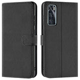 Vivo Y70 Klapphülle in Schwarz mit Kartenfächern und Schutz