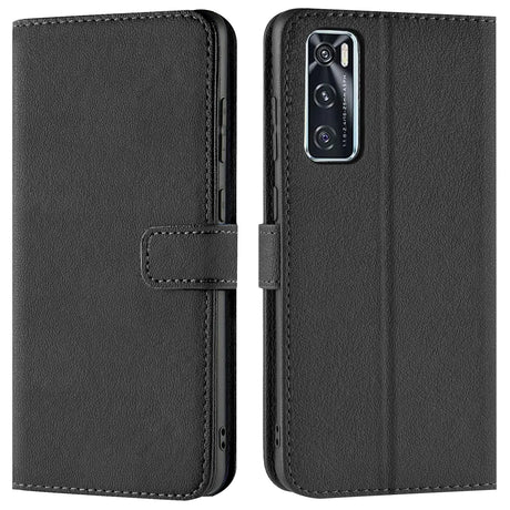 Vivo Y70 Klapphülle in Schwarz mit Kartenfächern und Schutz