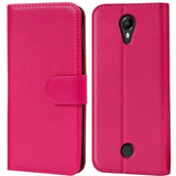 Wiko Tommy Klapphülle in Pink mit Kartenfächern und Schutz