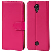 Wiko Tommy Klapphülle in Pink mit Kartenfächern und Schutz