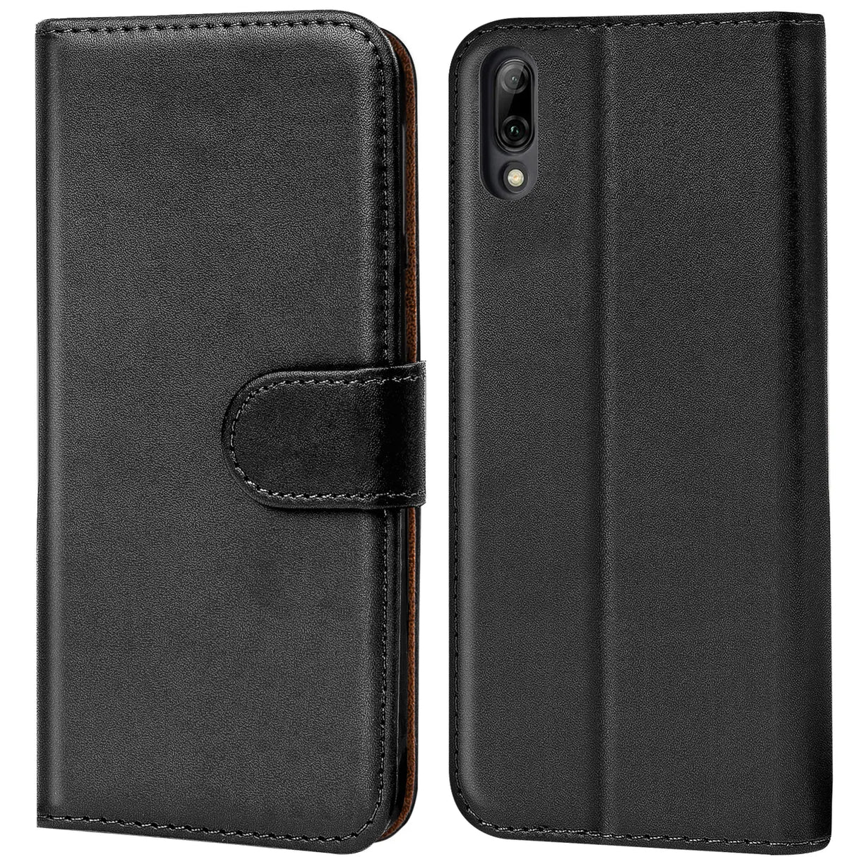 Wiko View 3 LIte Klapphülle in Schwarz mit Kartenfächern und Schutz