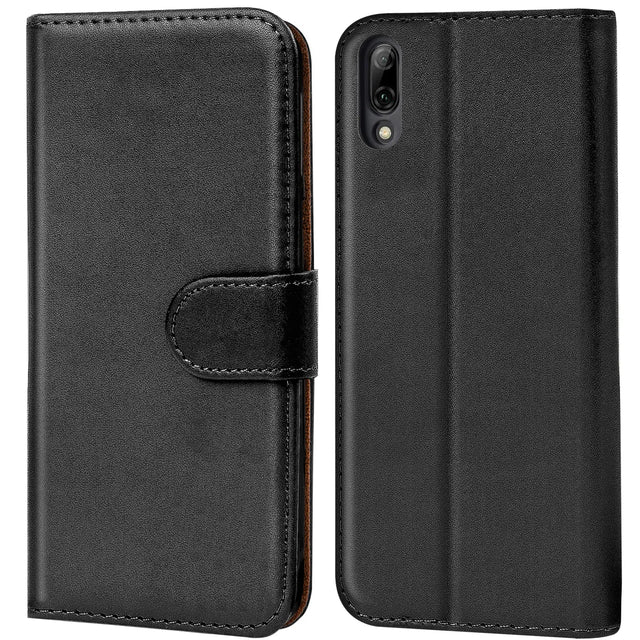 Wiko View 3 LIte Klapphülle in Schwarz mit Kartenfächern und Schutz