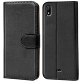 Wiko Y61 Klapphülle in Schwarz mit Kartenfächern und Schutz