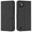 Wiko Y82 Klapphülle in Schwarz mit Kartenfächern und Schutz