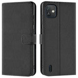 Wiko Y82 Klapphülle in Schwarz mit Kartenfächern und Schutz