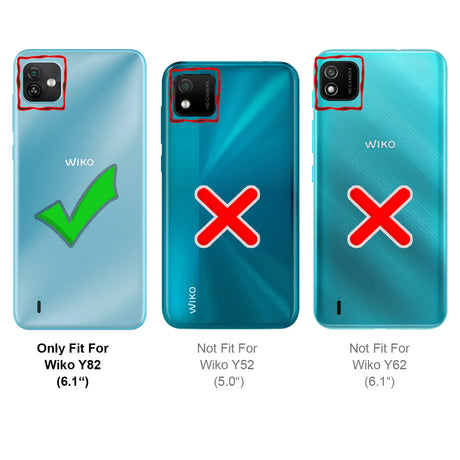 Wiko Y82 Klapphülle in Schwarz mit Kartenfächern und Schutz