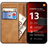 Xiaomi 13 Ultra Klapphülle in Schwarz mit Kartenfächern und Schutz