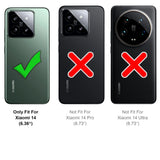 Xiaomi 14 Klapphülle in Schwarz mit Kartenfächern und Schutz