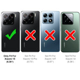 Xiaomi 15 Klapphülle in Schwarz mit Kartenfächern und Schutz