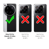 Xiaomi 15 Ultra Klapphülle in Schwarz mit Kartenfächern und Schutz