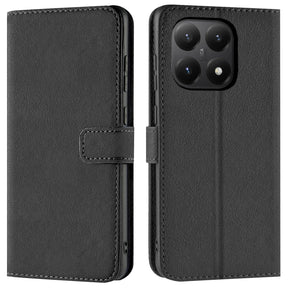 Xiaomi 15T Klapphülle in Schwarz mit Kartenfächern und Schutz