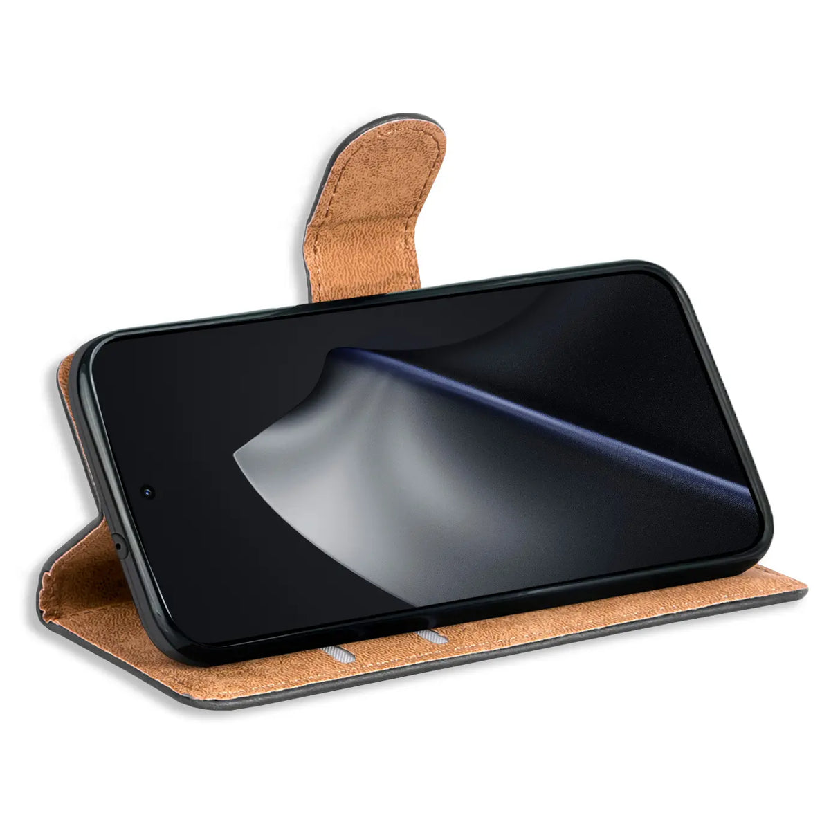 Xiaomi 15T Klapphülle in Schwarz mit Kartenfächern und Schutz