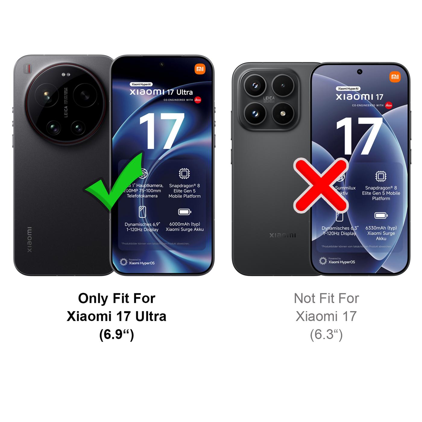 Xiaomi 17 Ultra - Klapphülle mit Kartenfächern