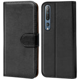 Xiaomi Mi 10 / Mi 10 Pro Klapphülle in Schwarz mit Kartenfächern und Schutz