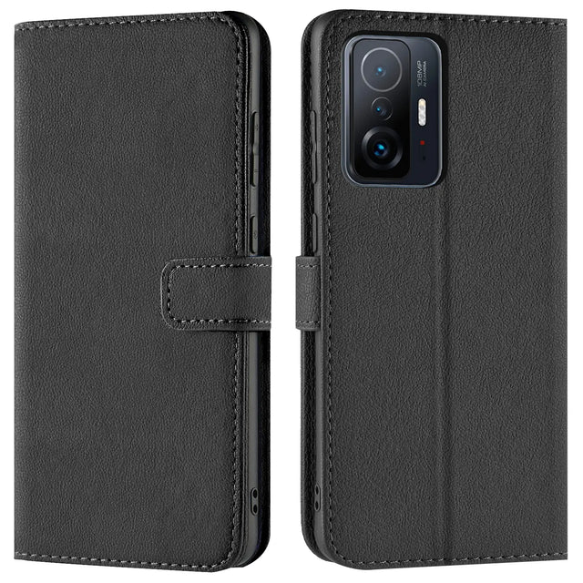 Xiaomi Mi 11 T / Mi 11T Pro Klapphülle in Schwarz mit Kartenfächern und Schutz