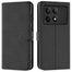 Xiaomi Poco F6 Pro Klapphülle in Schwarz mit Kartenfächern und Schutz