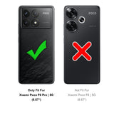 Xiaomi Poco F6 Pro Klapphülle in Schwarz mit Kartenfächern und Schutz