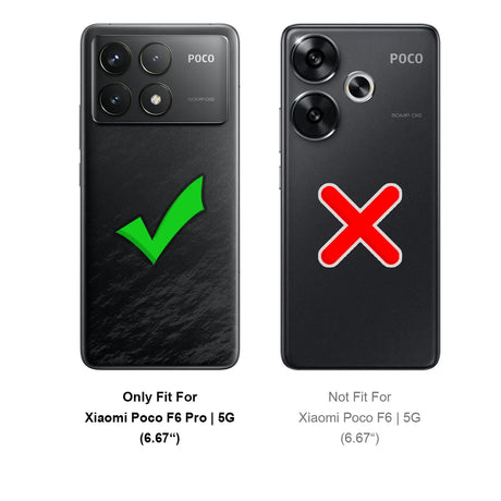 Xiaomi Poco F6 Pro Klapphülle in Schwarz mit Kartenfächern und Schutz