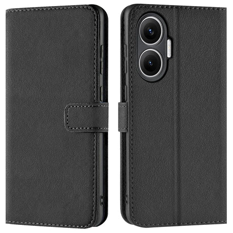 Xiaomi Poco F7 Klapphülle in Schwarz mit Kartenfächern und Schutz