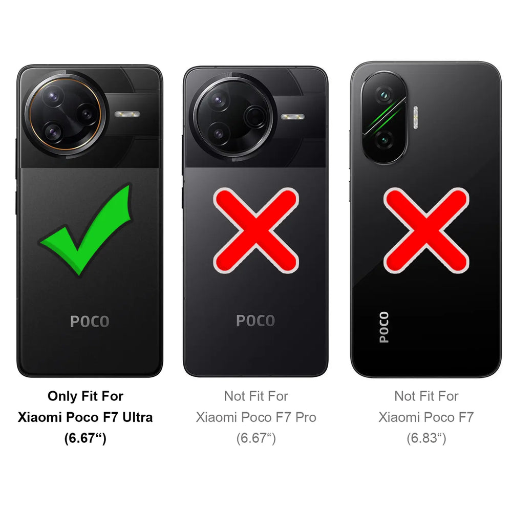 Xiaomi Poco F7 Ultra Klapphülle in Schwarz mit Kartenfächern und Schutz