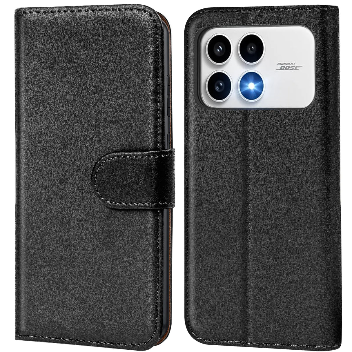 Xiaomi Poco F8 Pro Klapphülle in Schwarz mit Kartenfächern und Schutz