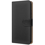 Xiaomi Redmi 13 Klapphülle in Schwarz mit Kartenfächern und Schutz