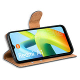Xiaomi Redmi A1 Klapphülle in Schwarz mit Kartenfächern und Schutz