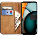 Xiaomi Redmi A3 Klapphülle in Schwarz mit Kartenfächern und Schutz