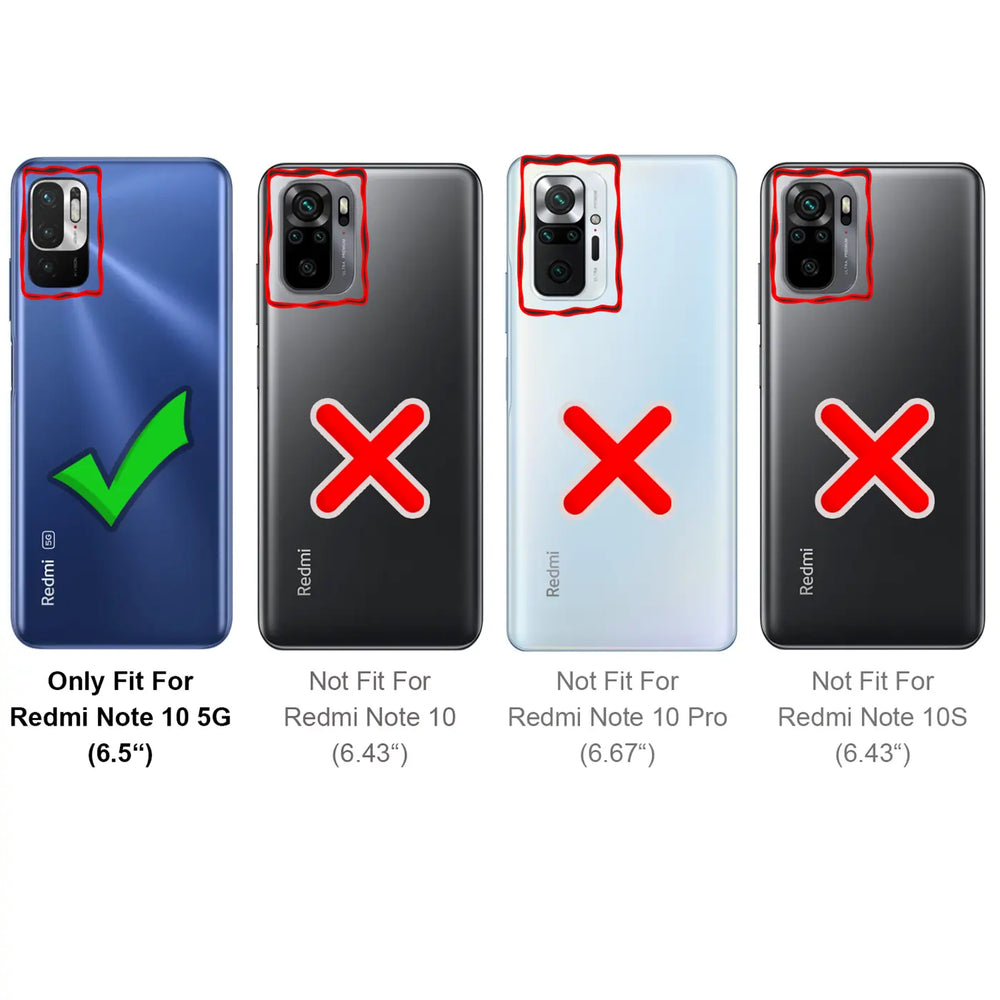 Xiaomi Redmi Note 10 5G Klapphülle in Schwarz mit Kartenfächern und Schutz